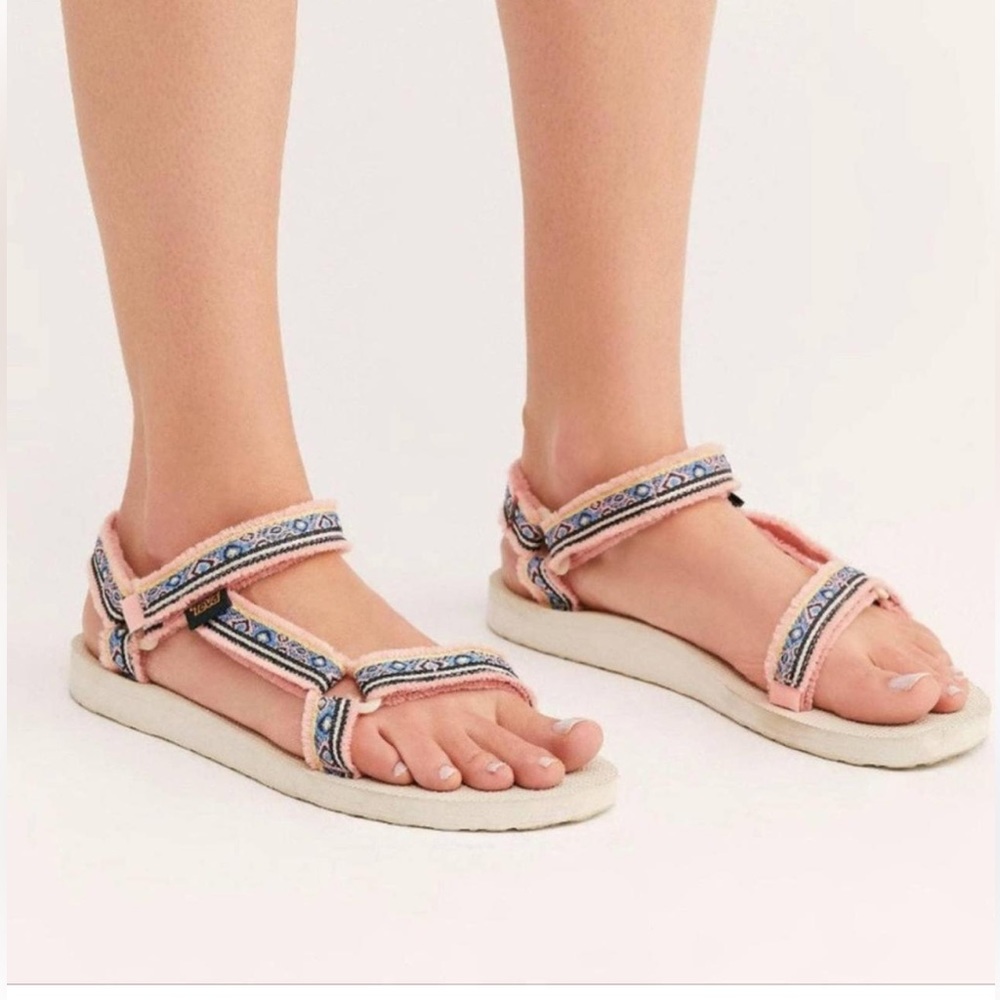 Teva Pink and Blue Patterned Women's Sandals